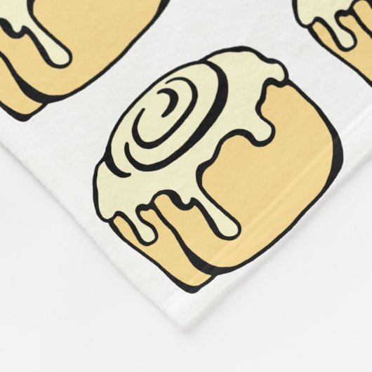 Cinnamon Roll Honey Bun Cute Cartoon Design Fleece Deken (Hoek)