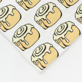 Cinnamon Roll Honey Bun Cute Cartoon Design Fleece Deken (Hoek)