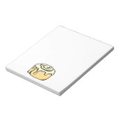 Cinnamon Roll Honey Bun Cute Cartoon Design Notitieblok (Linkerzijde)