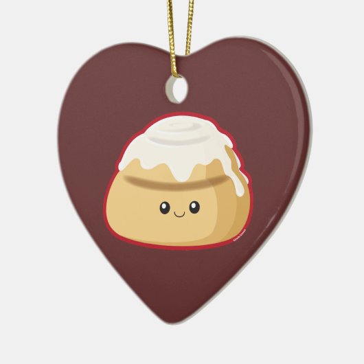 Cinnamon Roll Keramisch Ornament (Links)