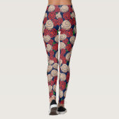 Cinnamon Roll Lovers Rozen Floral Foodie Humor Leggings (Achterkant)