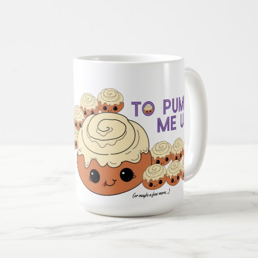 Cinnamon Roll om me omhoog te pompen. Koffiemok (Voorkant rechts)