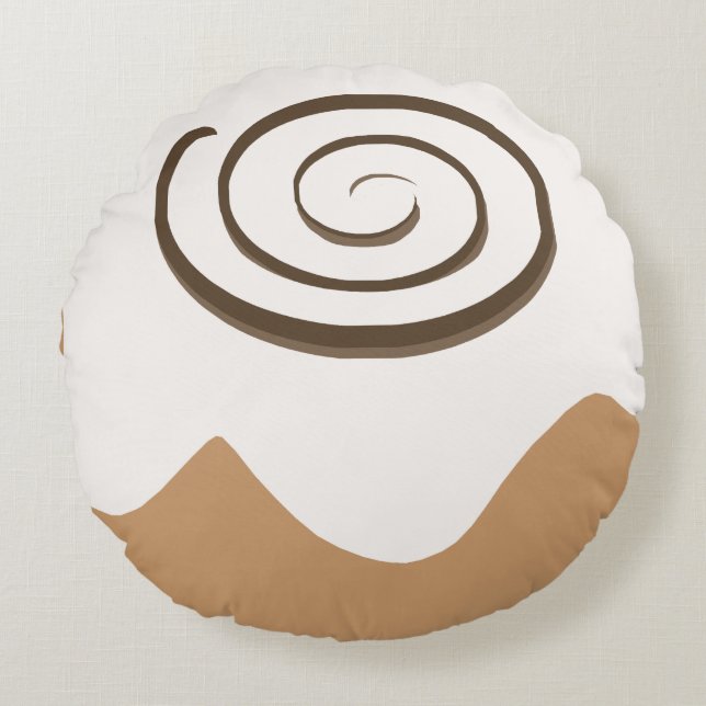 Cinnamon Roll Pillow Rond Kussen (Voorkant)