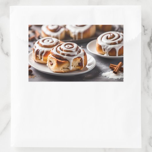 Cinnamon Roll Rechthoekige Sticker (Tas)