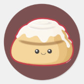 Cinnamon Roll Ronde Sticker (Voorkant)
