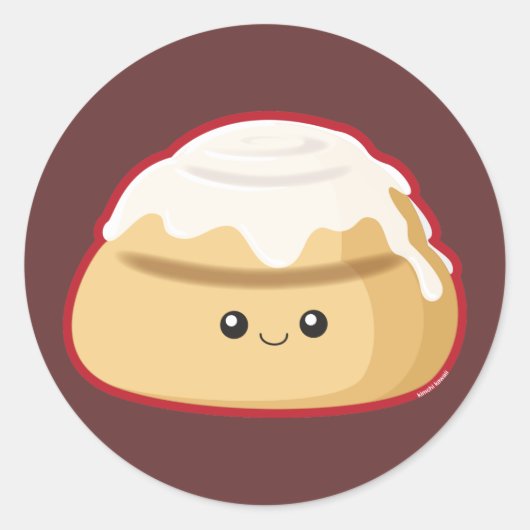 Cinnamon Roll Ronde Sticker (Voorkant)