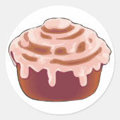 Cinnamon Roll Ronde Sticker (Voorkant)