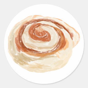 Cinnamon Roll Ronde Sticker
