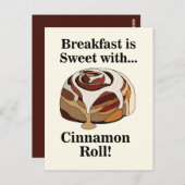 Cinnamon Roll Sweet Bun Bakery Briefkaart (Voorkant / Achterkant)
