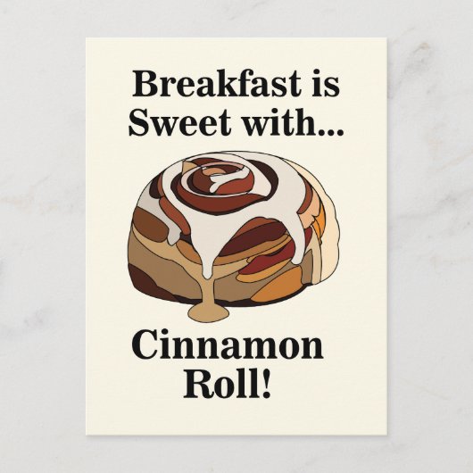Cinnamon Roll Sweet Bun Bakery Briefkaart (Voorkant)