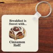 Cinnamon Roll Sweet Bun Ontbijt Sleutelhanger (Achterkant)