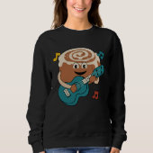 Cinnamon Roll Ukulele Player Musician Clef Trui (Voorkant)