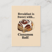 Cinnamon Roll Voedsel Bakkerij Bakker Visitekaartje (Voorkant)