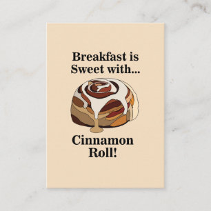Cinnamon Roll Voedsel Bakkerij Bakker Visitekaartje
