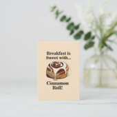 Cinnamon Roll Voedsel Bakkerij Bakker Visitekaartje (Staand voorkant)