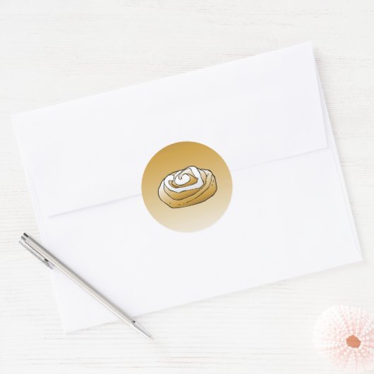 Cinnamon Rolls Classic Round Sticker (Envelop)