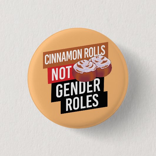 Cinnamon Rolls niet genderrollen Ronde Button 3,2 Cm (Voorkant)