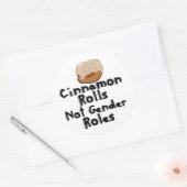 Cinnamon Rolls niet genderrollen Ronde Sticker (Envelop)