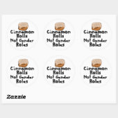 Cinnamon Rolls niet genderrollen Ronde Sticker (Vel)