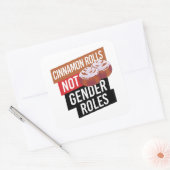 Cinnamon Rolls niet genderrollen Vierkante Sticker (Envelop)
