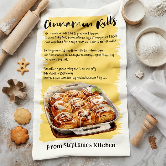 Cinnamon Rolls Recept Gepersonaliseerd Theedoek