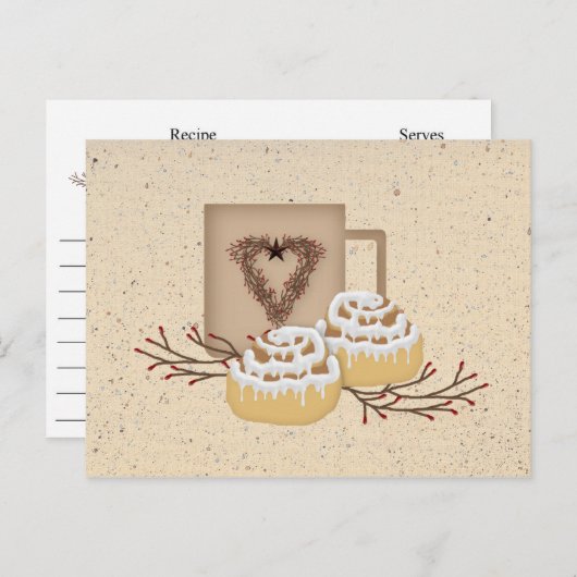 Cinnamon Rolls Recipcard Briefkaart (Voorkant / Achterkant)