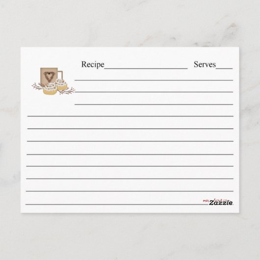 Cinnamon Rolls Recipcard Briefkaart (Achterkant)