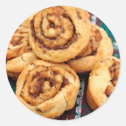Cinnamon Rolls Ronde Sticker (Voorkant)