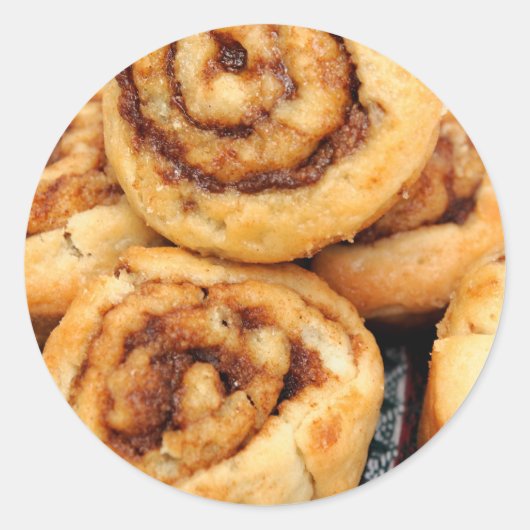 Cinnamon Rolls Ronde Sticker (Voorkant)