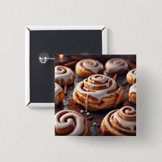 Cinnamon Rolls Vierkante Button 5,1 Cm (Voorkant /achterkant)
