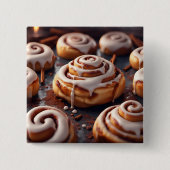 Cinnamon Rolls Vierkante Button 5,1 Cm (Voorkant)