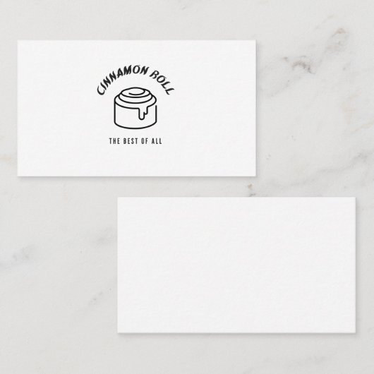 Cinnamon rolt het beste van allen visitekaartje (Voorkant / Achterkant)