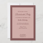 Cinnamon Roos - Bachelorette partijuitnodiging Kaart (Voorkant)