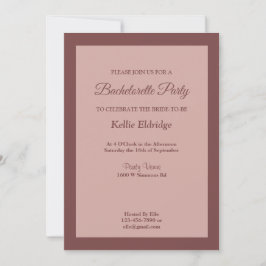 Cinnamon Roos - Bachelorette partijuitnodiging Kaart