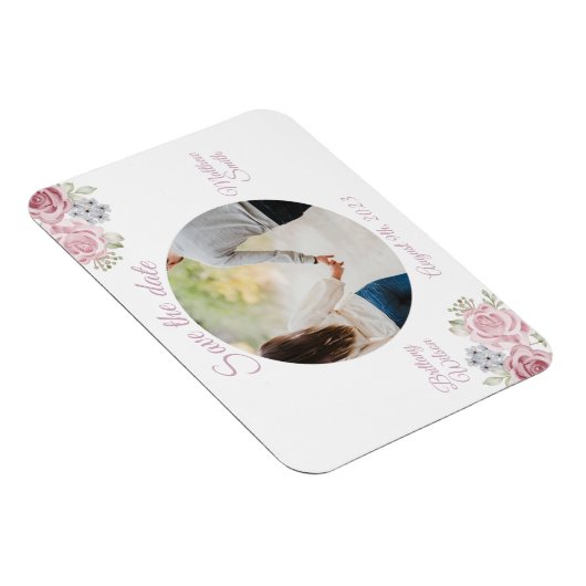 Cinnamon roos, behalve de date bruiloft magnenet magneet (Rechterzijde)