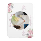 Cinnamon roos, behalve de date bruiloft magnenet magneet (Verticaal)