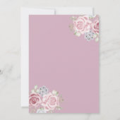 Cinnamon Roos floral bruiloft Kaart (Achterkant)