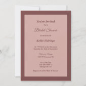 Cinnamon Roos Framed Bridal Shower Invitation Kaart (Voorkant)