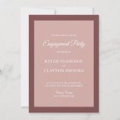 Cinnamon Roos Framed Engagement Party Invitation Kaart (Voorkant)