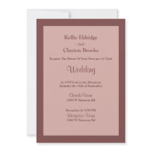 Cinnamon Roos Framed Wedding Invitation