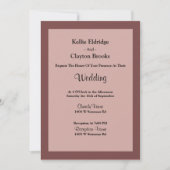 Cinnamon Roos Framed Wedding Invitation Kaart (Voorkant)