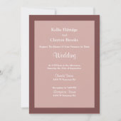 Cinnamon Roos Framed Wedding Invitation Kaart (Voorkant)