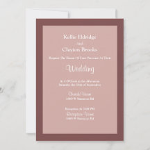 Cinnamon Roos Framed Wedding Invitation