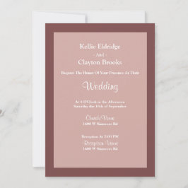 Cinnamon Roos Framed Wedding Invitation Kaart