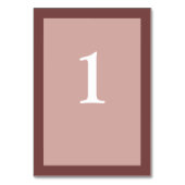 Cinnamon Roos Framed Wedding Table Number Card Kaart (Voorkant)