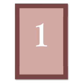 Cinnamon Roos Framed Wedding Table Number Card Kaart