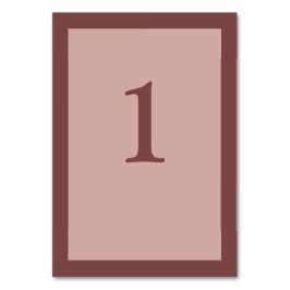 Cinnamon Roos Framed Wedding Table Number Card Kaart