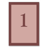 Cinnamon Roos Framed Wedding Table Number Card Kaart (Achterkant)
