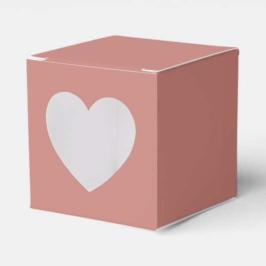 Cinnamon Roos Heart Wedding Favor Box Bedankdoosjes (Voorkant Zijde)