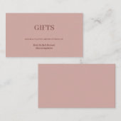 Cinnamon Roos Modern Minimalist Gift Registry Informatiekaartje (Voorkant / Achterkant)